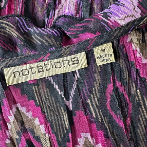 Notations 2 Piece Sheer Ruffle Tie Front Top Sz M Y2K Indie Festival Artsy Vtg - Picture 5 of 16